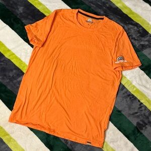 Hollister Men’s Bright Orange Short Sleeve Crew Tee Size M